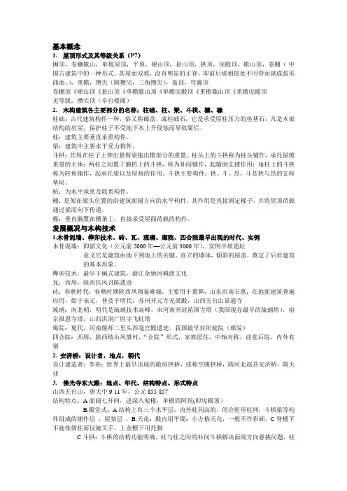 中国建筑史学习重点
