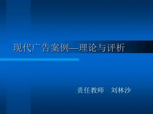 现代广告案例理论与评析