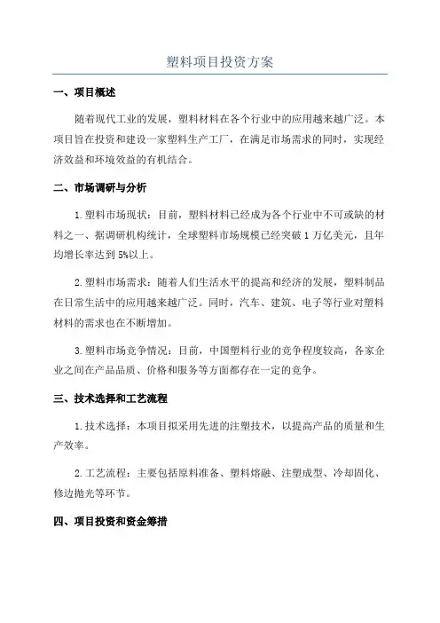 塑料项目投资方案