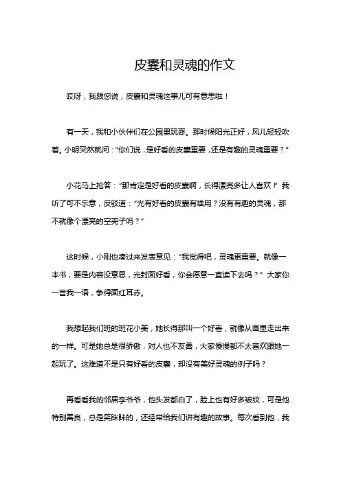 皮囊和灵魂的作文