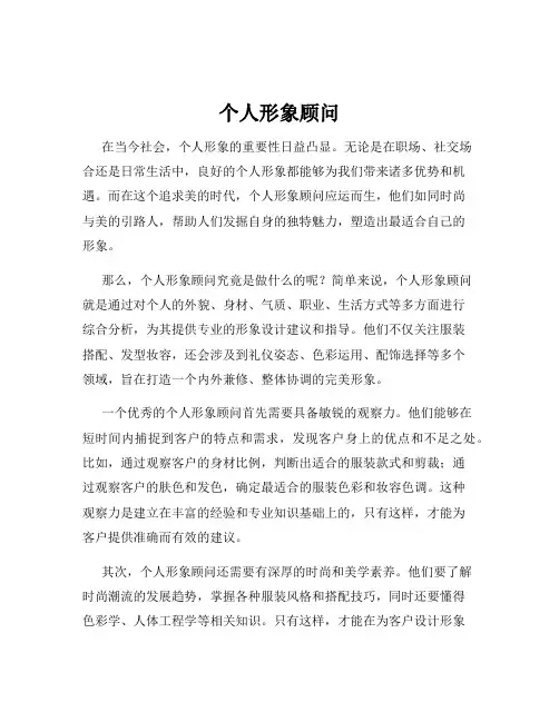 个人形象顾问