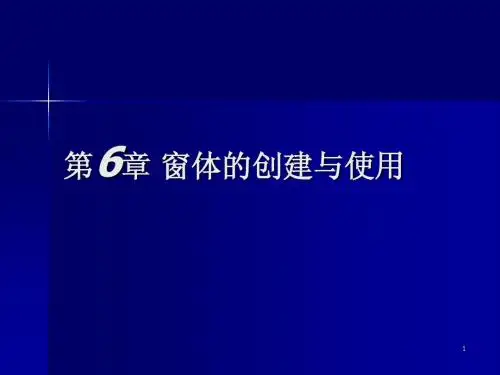 第6章 窗体的创建与使用