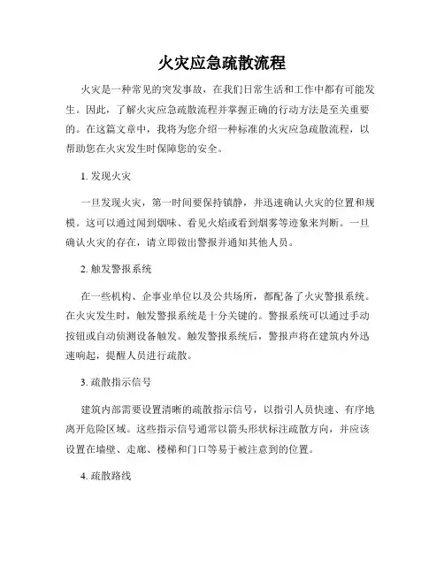 火灾应急疏散流程