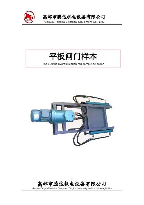 平板闸门样本