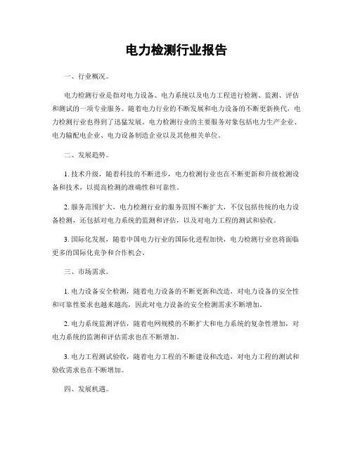 电力检测行业报告