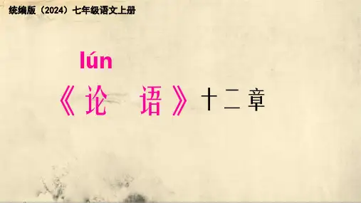 12《论语》十二章 课件(共30张PPT)