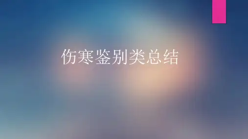 《伤寒论》所有鉴别类总结