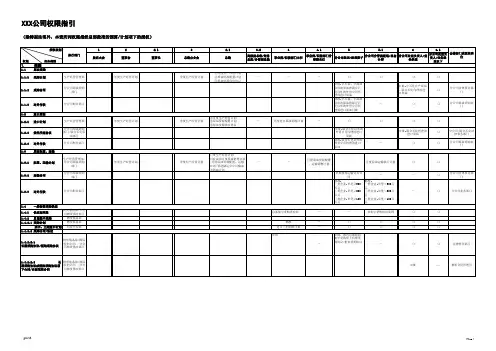 内部控制体系权限指引(示例)