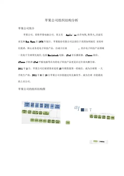 苹果公司组织结构分析