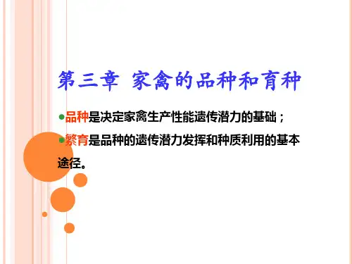 (禽生产学课件)第一节家禽品种及杂交繁育体系