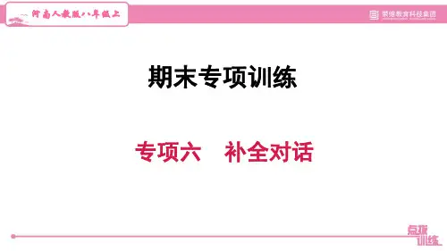 人教版八年级英语上册期末专项六 补全对话