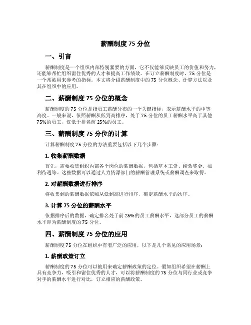 薪酬制度75分位