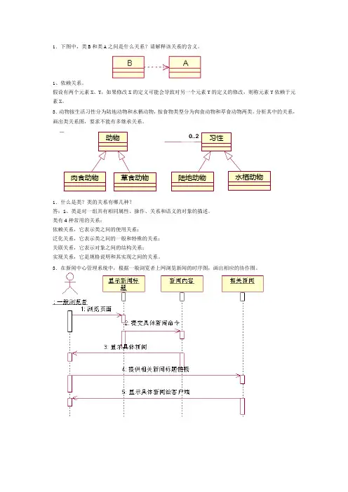 UML练习题