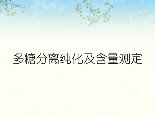 多糖分离纯化及含量测定