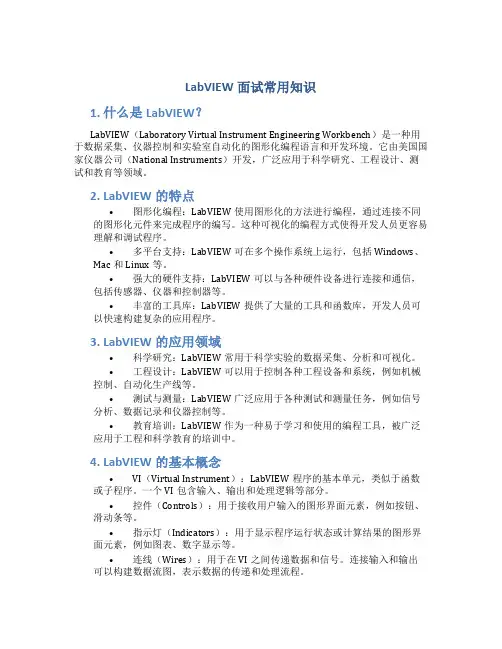 labview面试常用知识