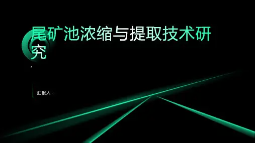 尾矿池浓缩与提取技术研究