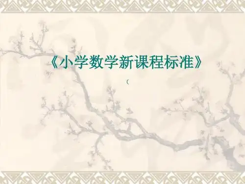 2013最新小学数学新课程标准