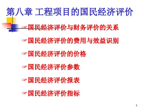 工程项目的国民经济评价(1)