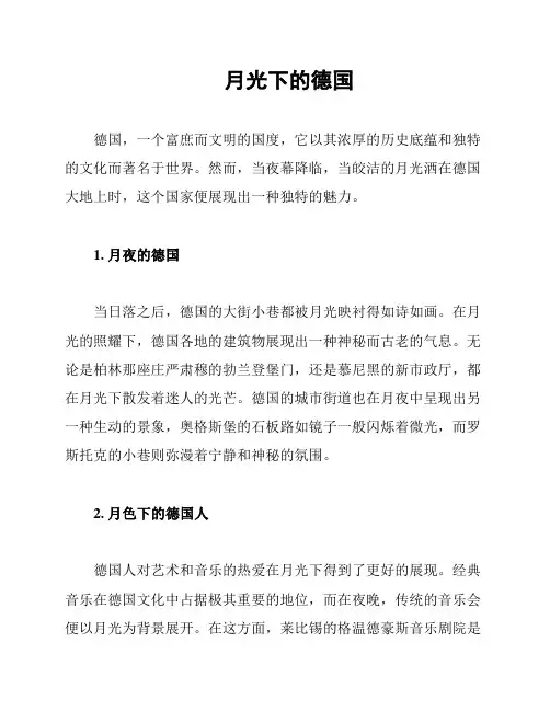 月光下的德国