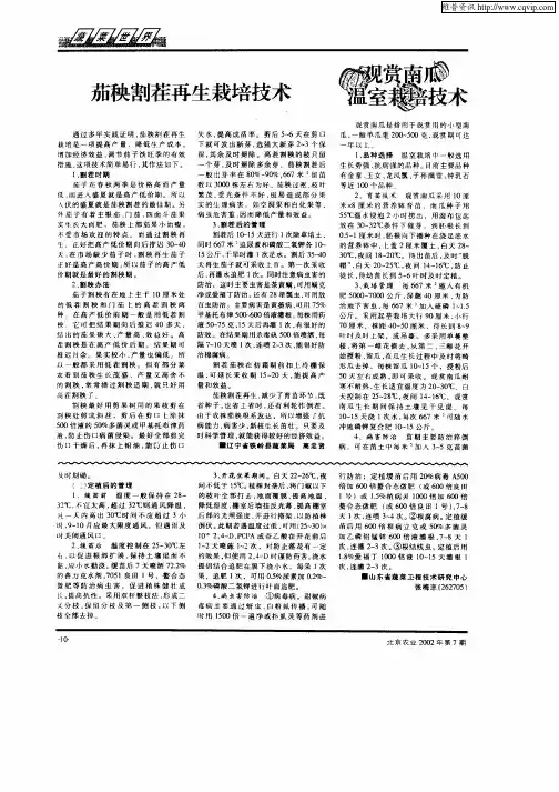观赏南瓜温室栽培技术