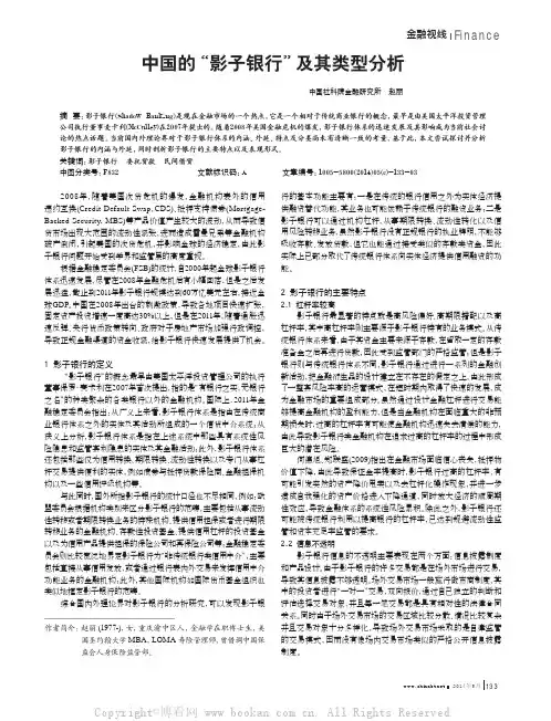 中国的“影子银行”及其类型分析