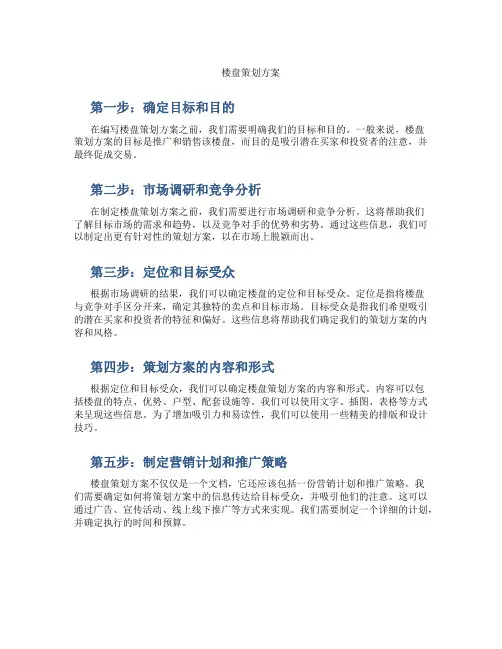 楼盘策划方案ppt