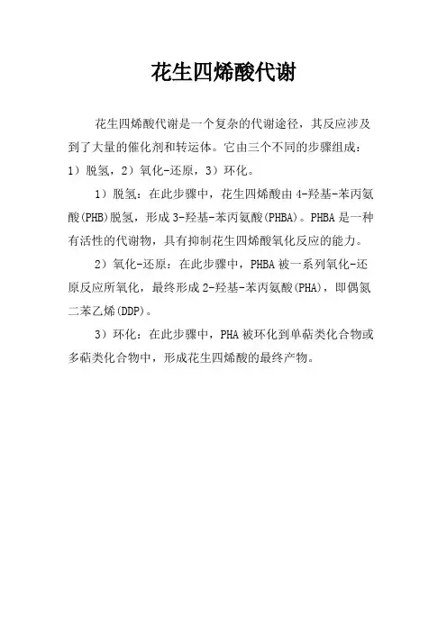 花生四烯酸代谢