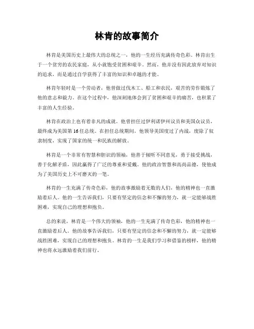 林肯的故事简介