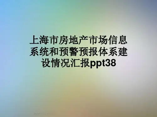 上海市房地产市场信息系统和预警预报体系建设情况汇报ppt38