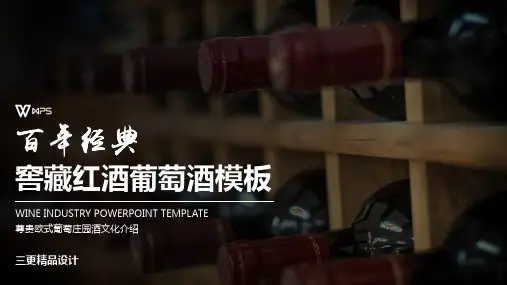 窖藏红酒葡萄酒尊贵欧式葡萄庄园酒文化ppt模板(内容完整可编辑)