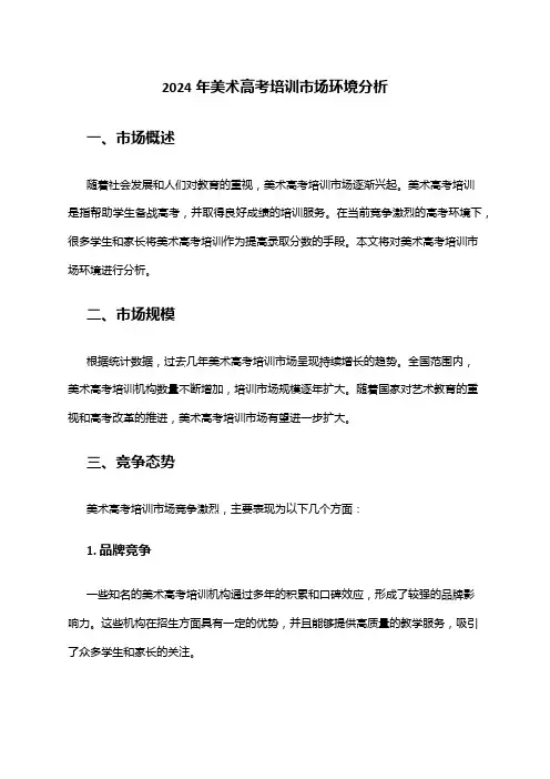 2024年美术高考培训市场环境分析