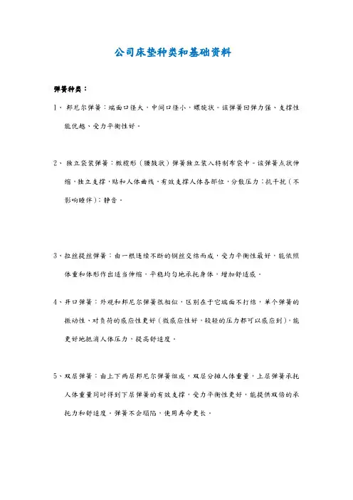 床垫详细说明与解析