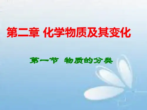 人教版化学必修一 物质的分类