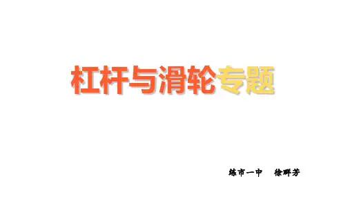 浙教版初中科学复习课《杠杆与滑轮专题》(24页PPT)