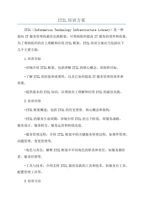 ITIL培训方案