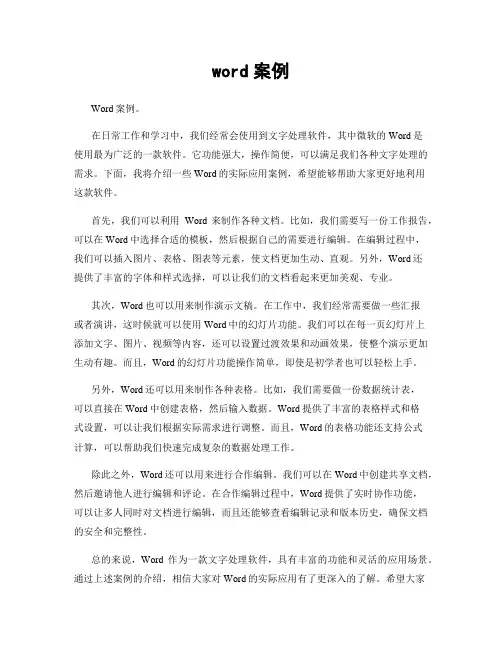 word案例