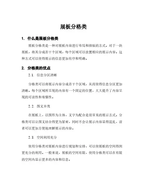 展板分格类