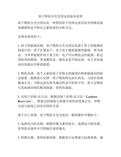 原子吸收分光光度法的基本原理