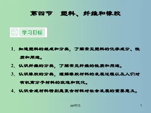 高中化学 3.4塑料、纤维和橡胶课件 新人教版选修1 