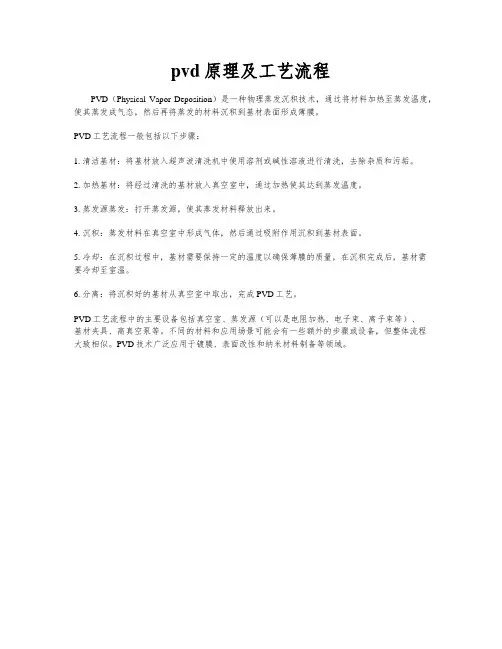 pvd原理及工艺流程