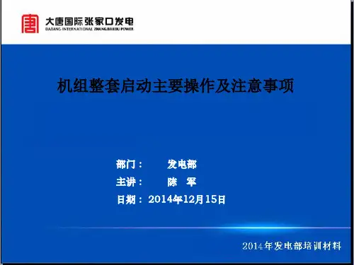 机组整套启动主要操作及注意事项.ppt.ppt
