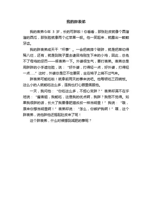 我的胖表弟