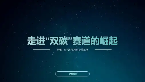 双碳”赛道“培训ppt【2024版】