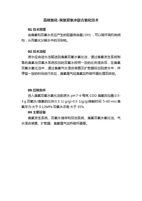 高级氧化-臭氧双氧水联合氧化技术
