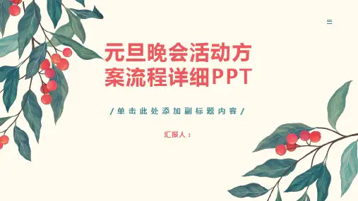 元旦晚会活动方案流程详细ppt
