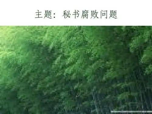 主题：秘书腐败问题