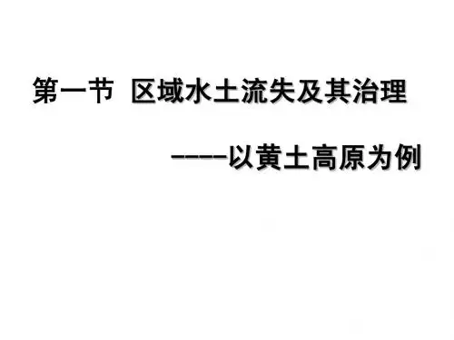 第一节 区域水土流失及其治理