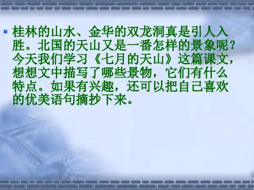 4.七月的天山(完美上课版)