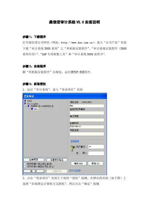鼎信诺审计系统V5..