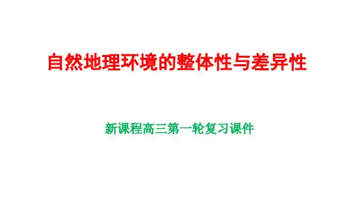 自然地理环境的整体性与差异性复习PPT课件